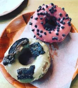 bacon and blood orange donuts from Vortex Donuts.