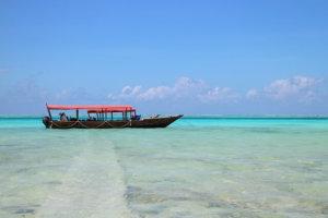 boat on water in Zanzibar
