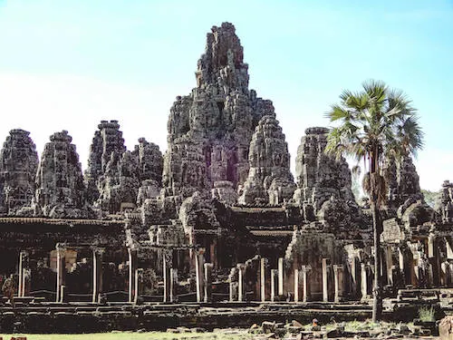 Bayon Temple during our 3-week Southeast Asia itinerary