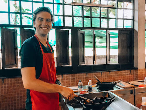 Chris at Thai Farm Cooking School