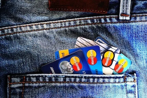 credit cards in pocket