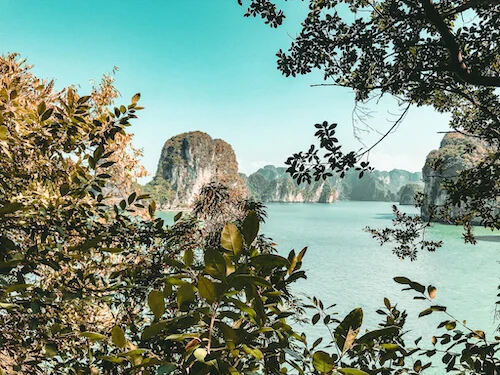 Bai Tu Long Bay views from mountain