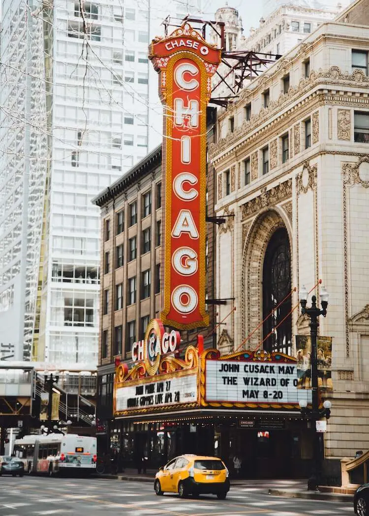 Chiago Sign at the theatre