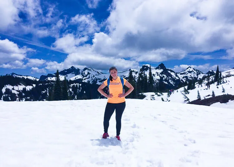 Kat climbing a mountain