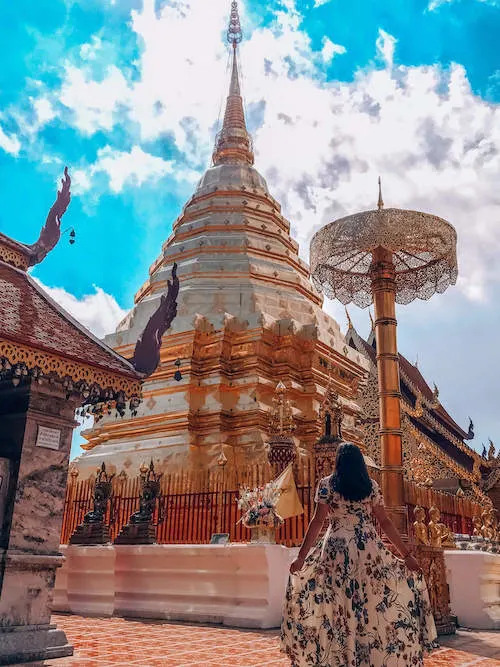 Kat in front of Doi Suthep