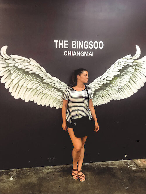 Kat with wings at Chiang Mai