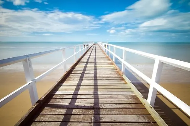 Pier overlooking ocean