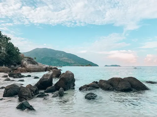 Sunny day overlooking sea on Koh Lipe, Thailand