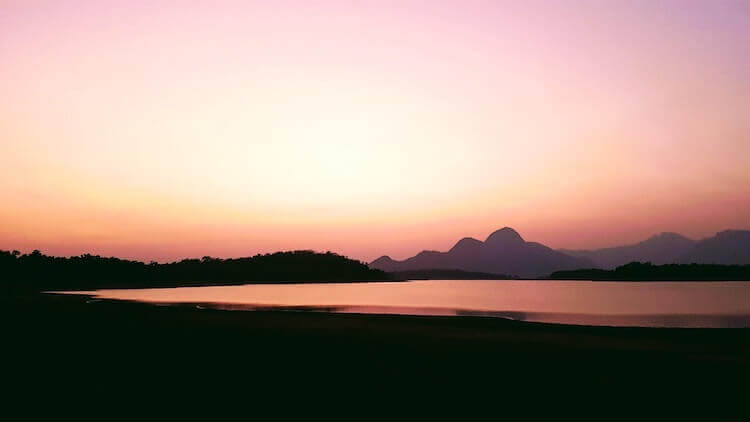 Malampuzha Dam, India at sunrise