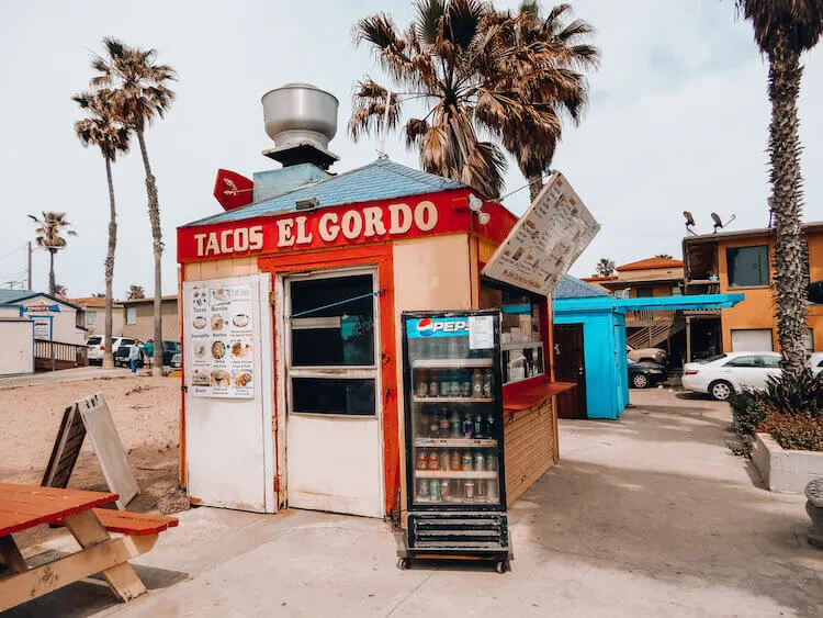 Tacos El Gordo small shack on Pacific Beach: One Day in San Diego