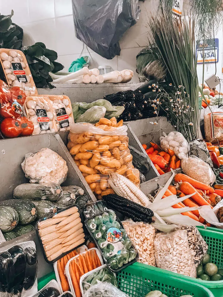 Veggie stand at a local market in Lima - 10-day Peru itinerary