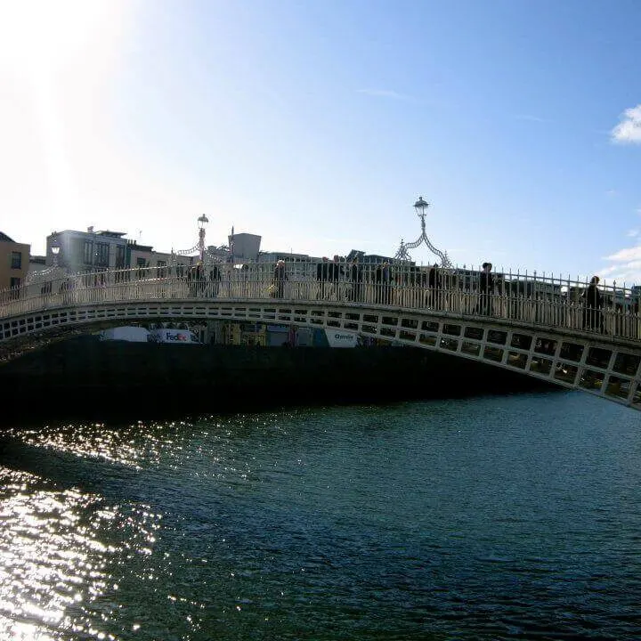 10 countries that are inexpensive. Bridge overlooking River Liffy, Dublin.