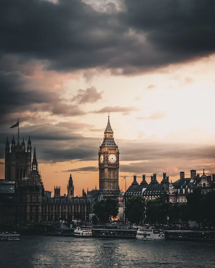 Big Ben around dusk