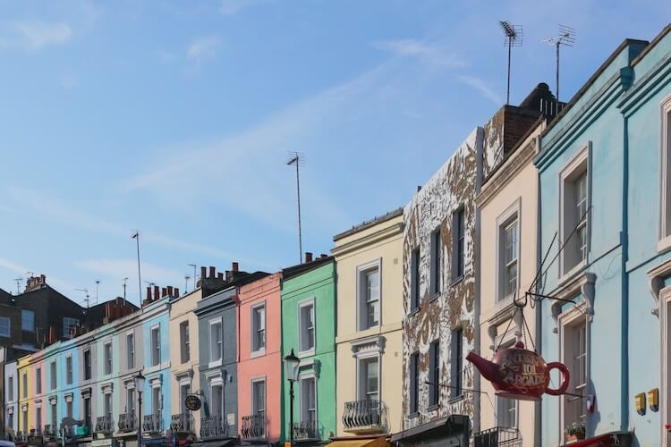 Colorful houses in Notting Hill