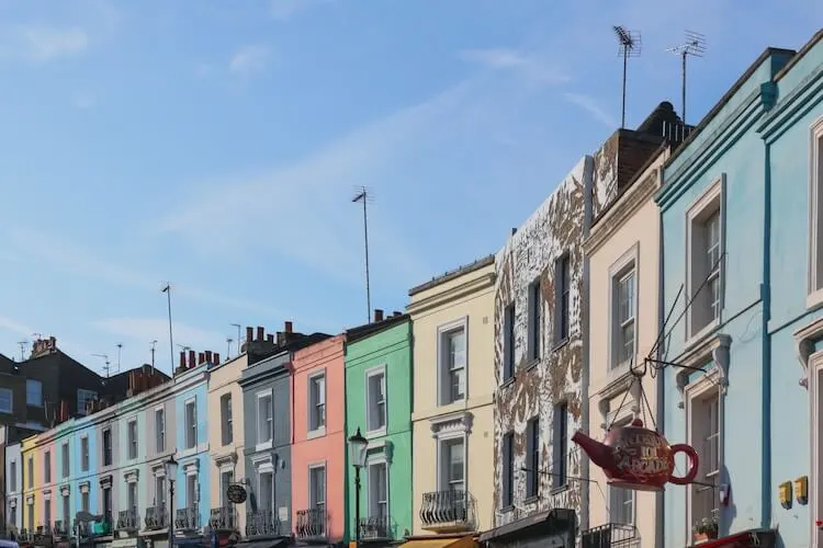 Colorful houses in Notting Hill