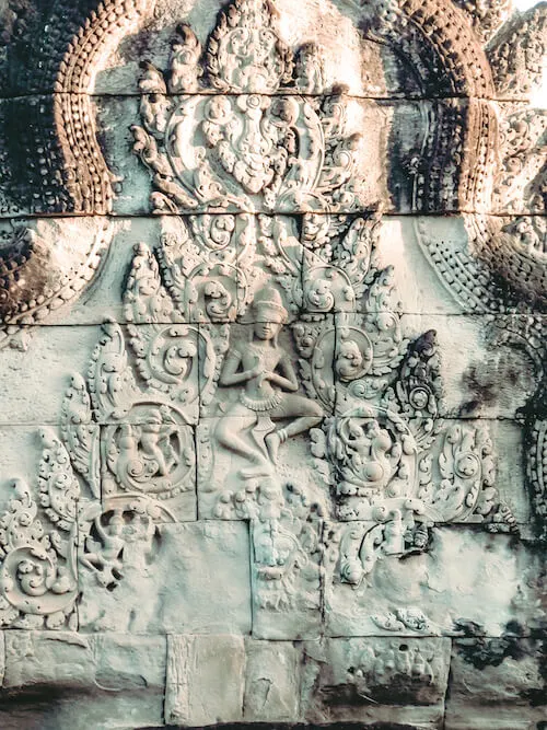 Angkor Wat carvings inside temple: 2 days in Siem Reap