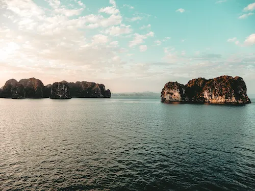 Bai Tu Long Bay at early dusk