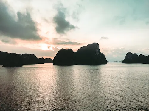 Bai Tu Long Bay at sunset