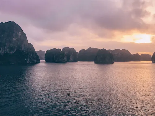 Bai Tu Long Bay sunset- Halong Bay Itinerary