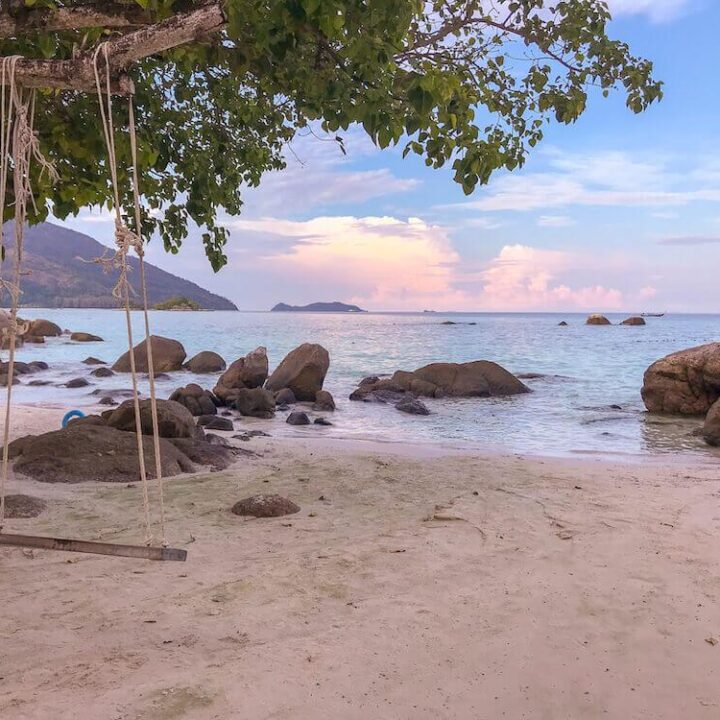 Early evening with swing and beach on Sunrise Beach, Koh Lipe Itinerary