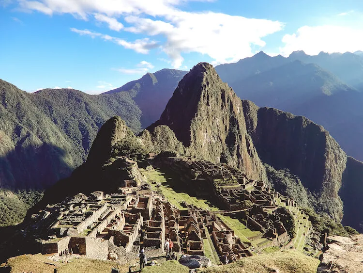 Beautiful day overlooking Machu Picchu, Peru