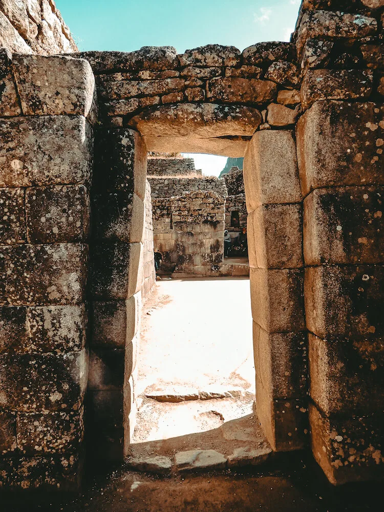 Entryway to a house at Machu Picchu