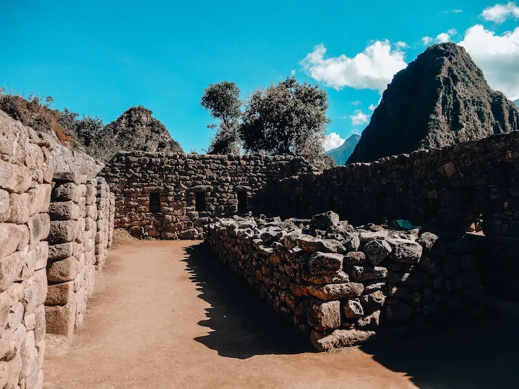 Inside a larger temple at Machu Picchu