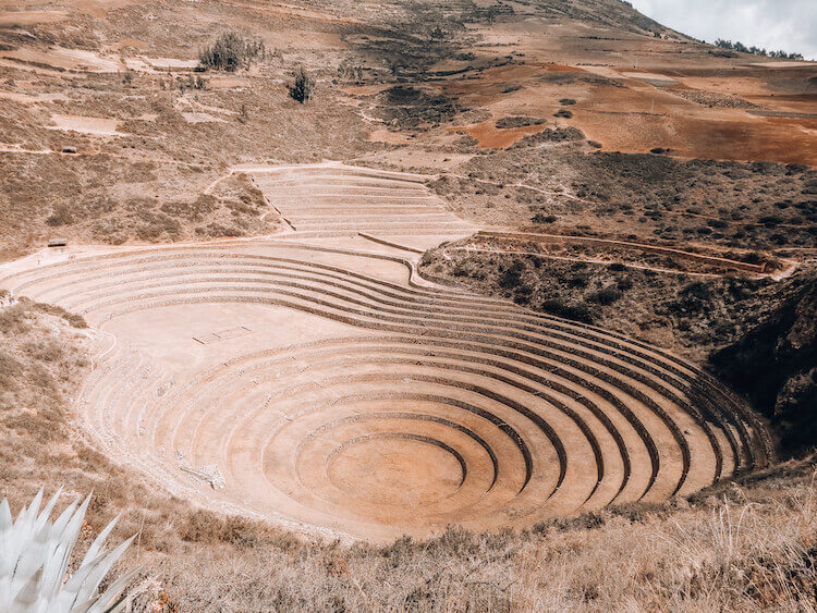Overlooking the Moray agricultural ruins in the Sacred Valley