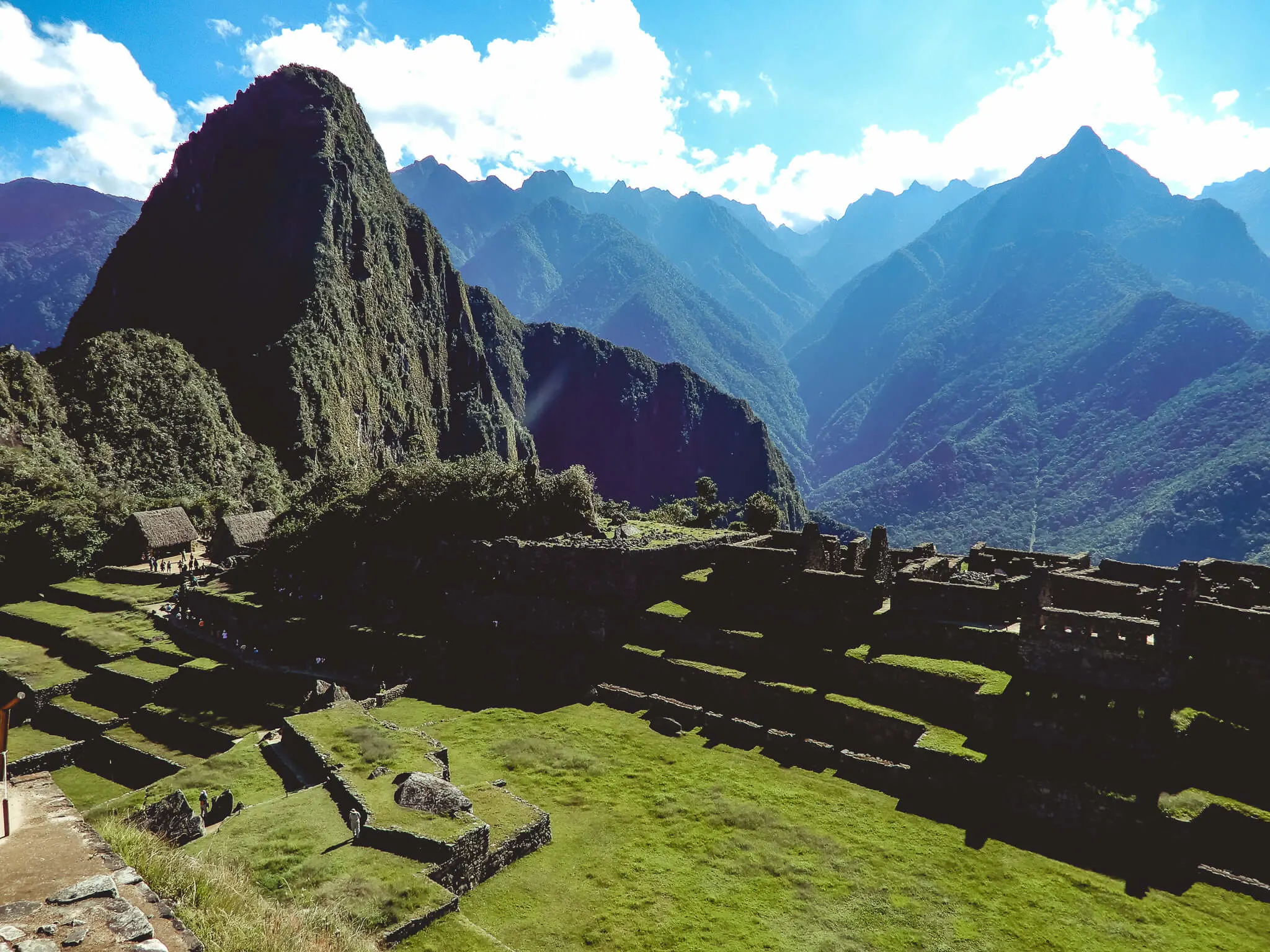 Overlooking the plaza and Huanya Picchu Mountain copy