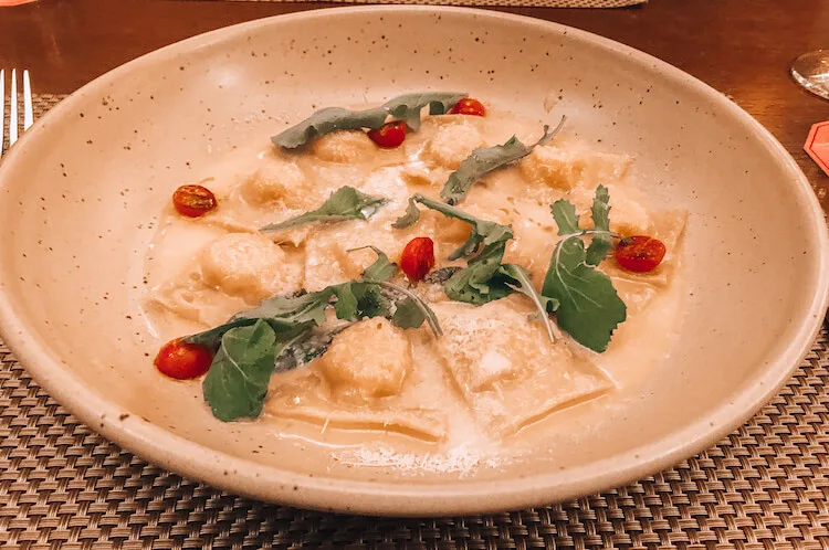 Ravioli at Chicha in Cusco, Peru