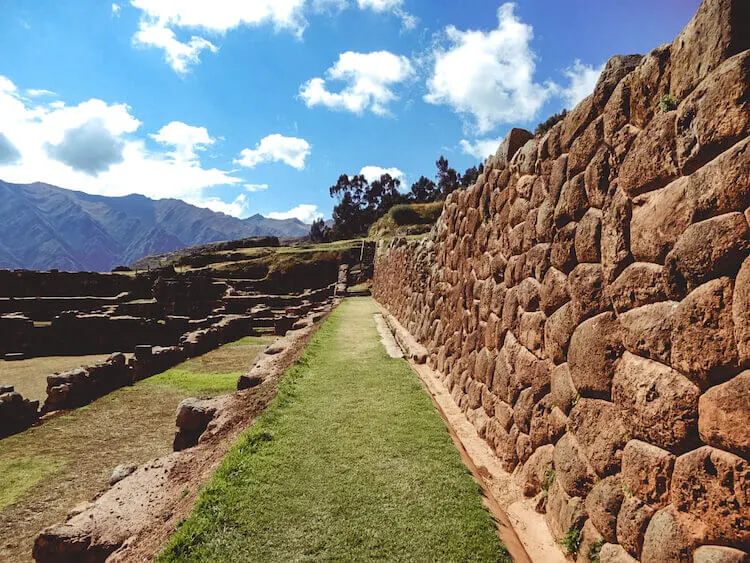 Walking amongst the Chinchero Incan Ruins in Peru