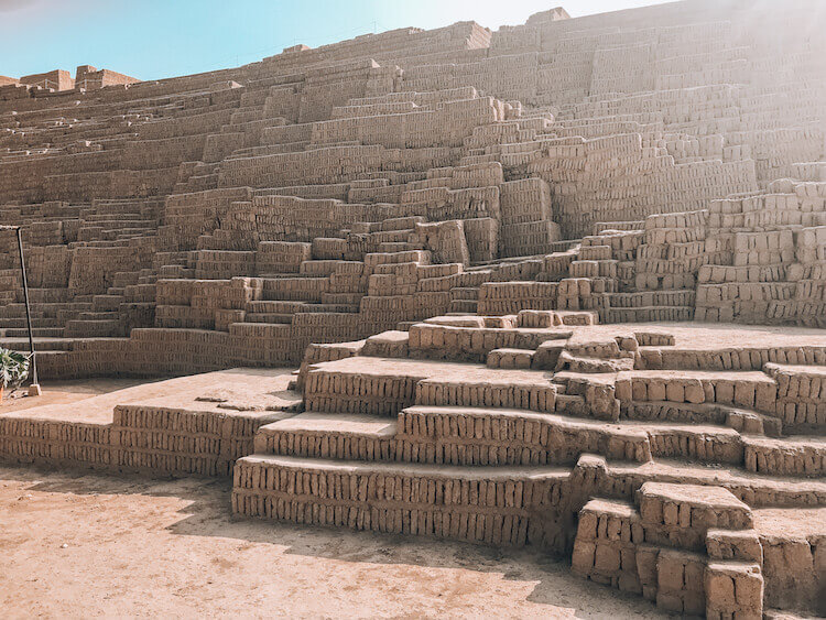 Huaca Pucllana ruins in Lima, Peru