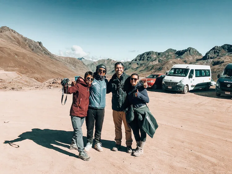 Our small group that hiked up together