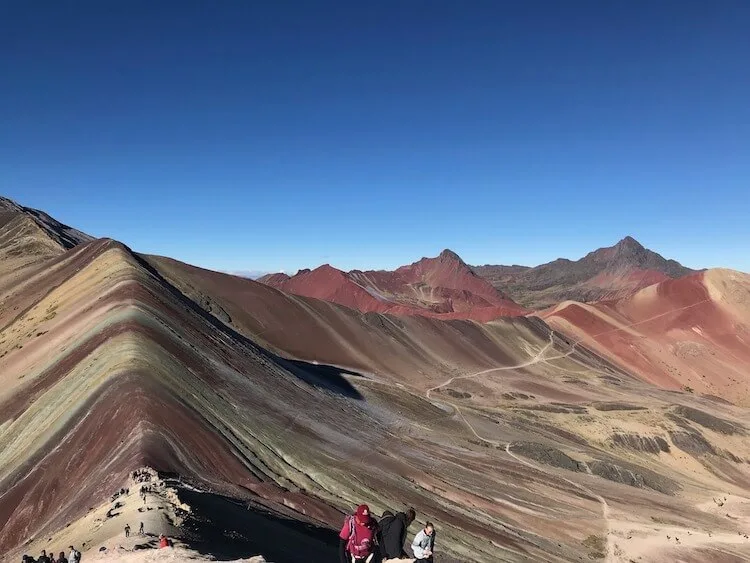 Rainbow Mountain and the Red Valley ahead