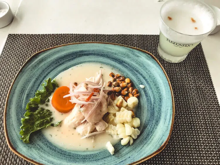 ceviche and pisco sour from Lima Gourmet Company food tour