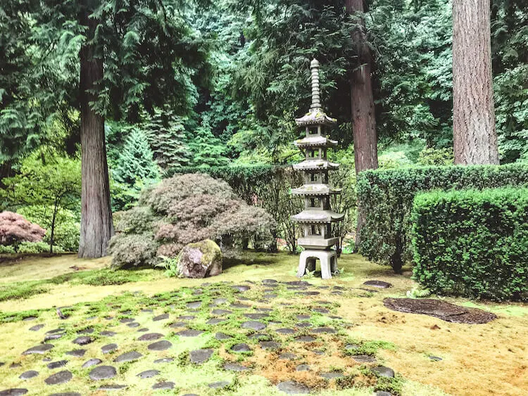 Dreamy greens at the Japanese Garden in Portland