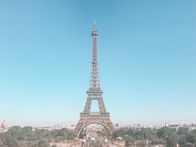 Eiffel Tower towering over Paris
