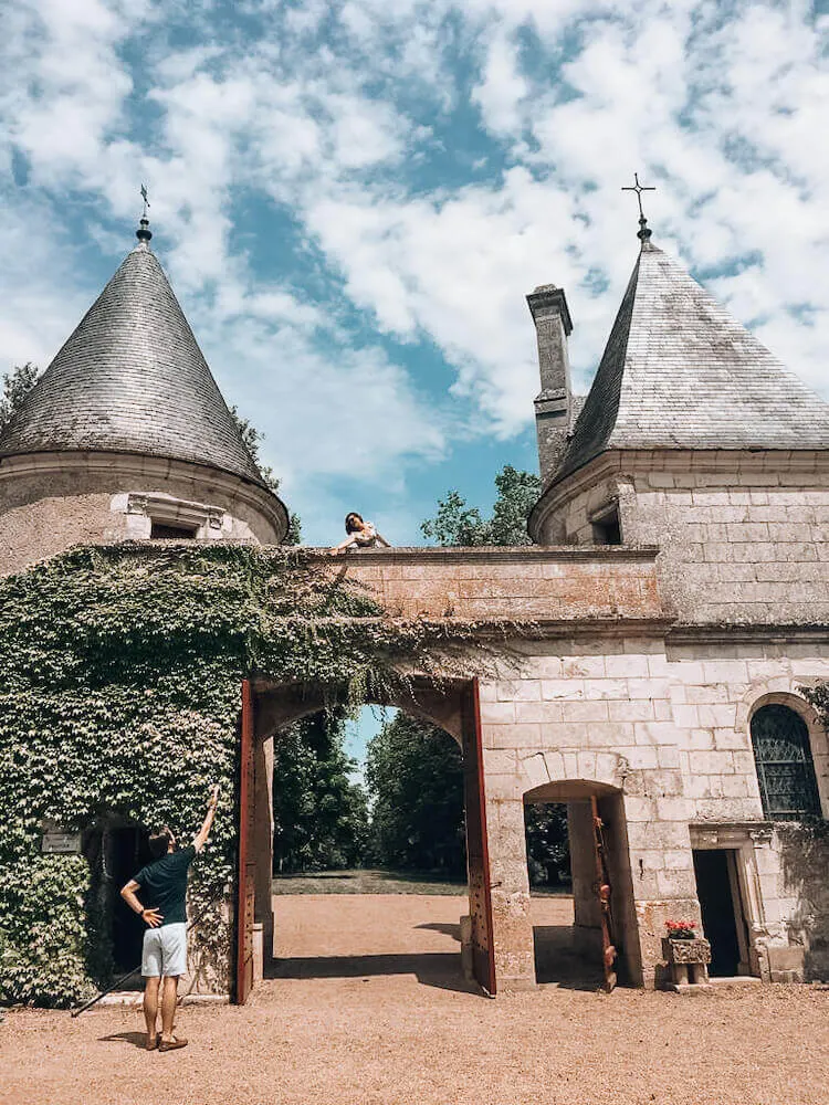 Kat and Chris being silly in the Loire Valley