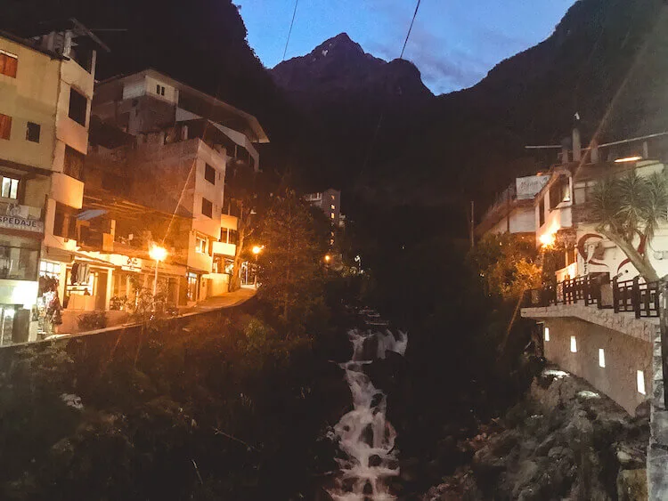 Aguas Calientes at night-18 Things to Know Before Traveling to Peru the First Time