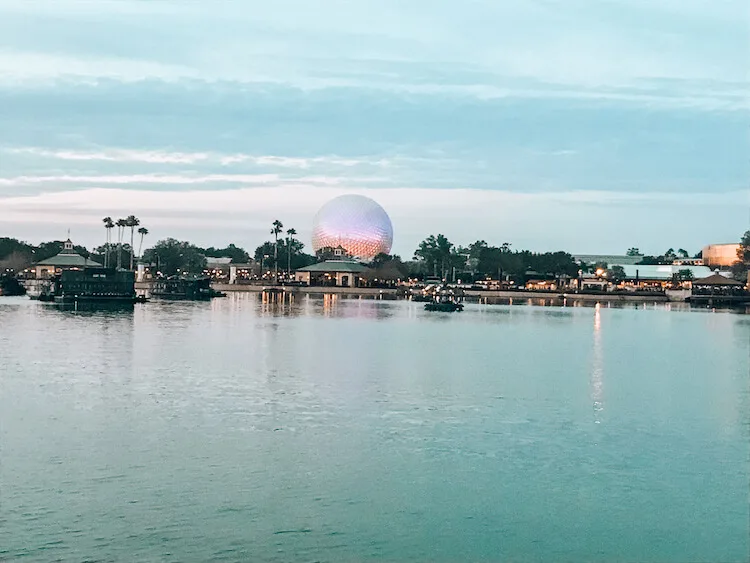 Epcot across the lake at Disney World