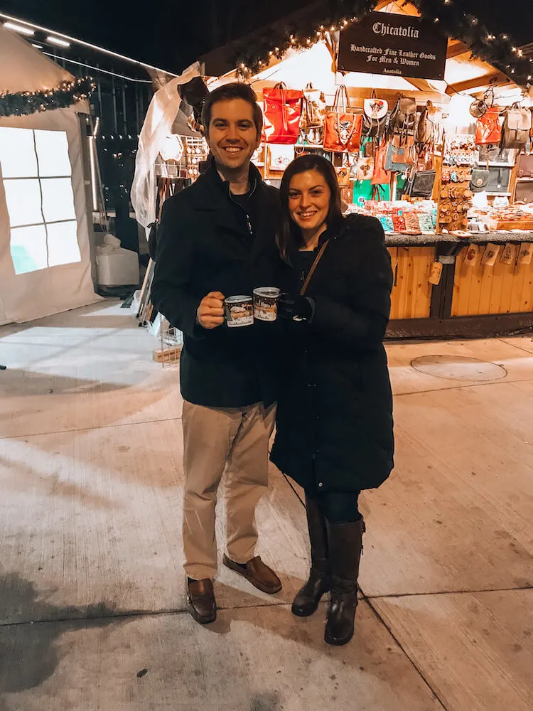 Kat and Chris at the Christkindlmarket Milwaukee