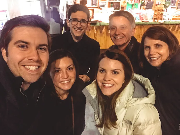 The family at the at the Christkindlmarket