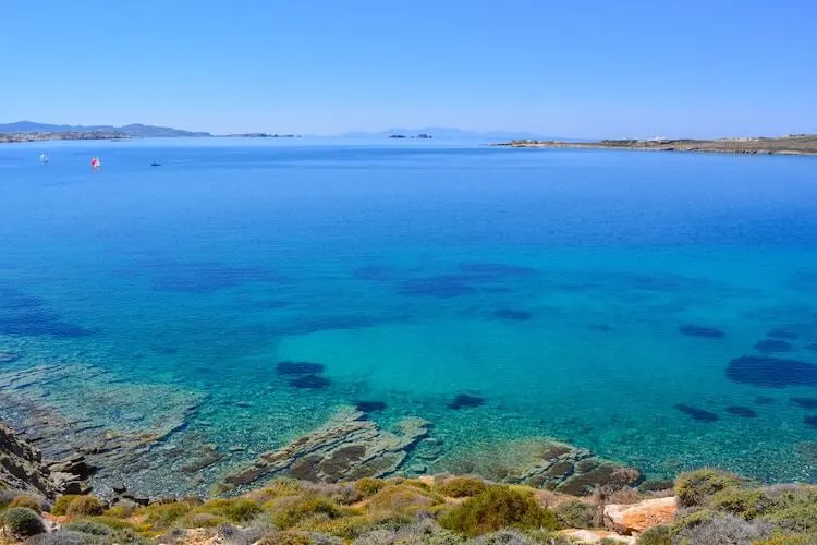 Clear Mediterranean Sea from Paros