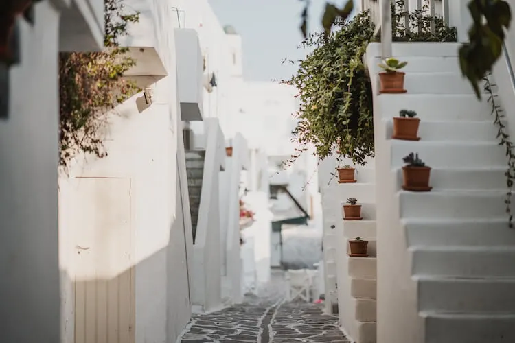 Hidden streets in Paros, Greece