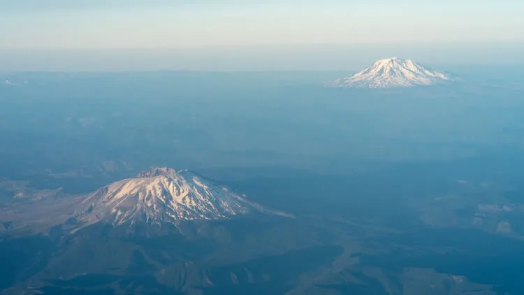 Mt Hood and Mt St Helens outside of Portland, Oregon