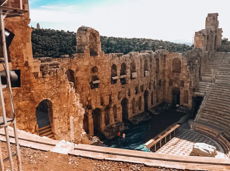 Odean of Herodes Atticus near the Acropolis in Athens, Greece