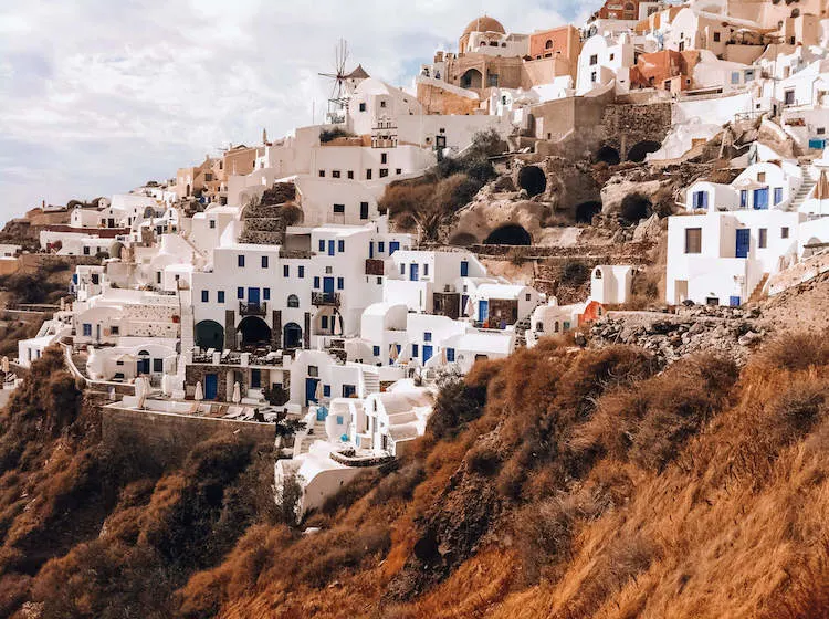 Oia during the day in Santorini, Greece copy