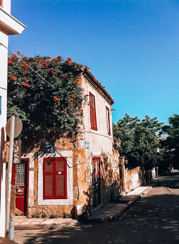 Streets of Plaka just off the tourist route in Athens, Greece