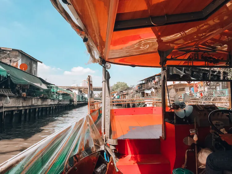 Boating on the canals in Bangkok