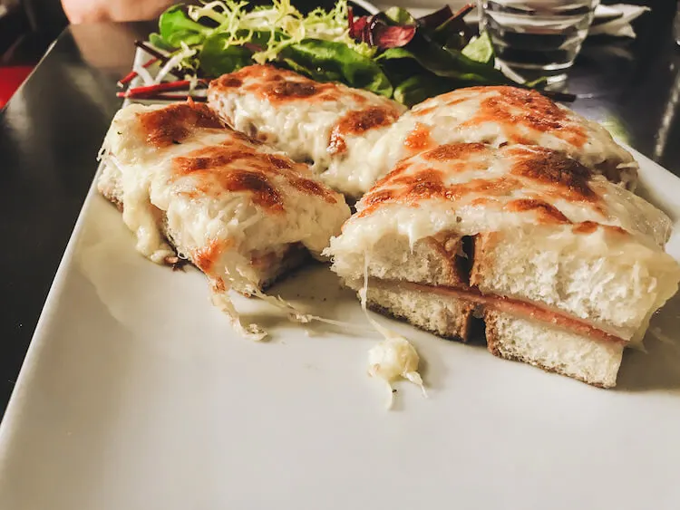 Croque Monsieur at a cafe in Paris